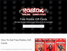 Tablet Screenshot of freerobloxrobux.com